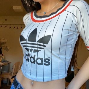Adidas cropped fitted tee